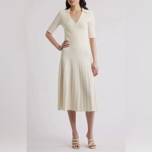 Boss Fracie Ribbed Knit Midi Dress